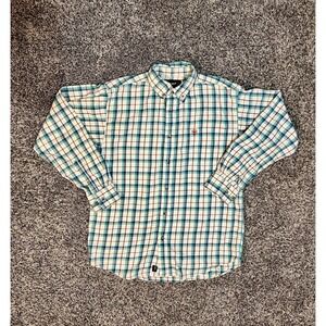 Ariat FR Shirt Men Size M Plaid Fire Flame Resistant Workwear CAT2 Long Sleeve